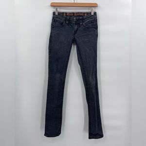 Rock Revival dark gray Kate‎ straight jeans size 25